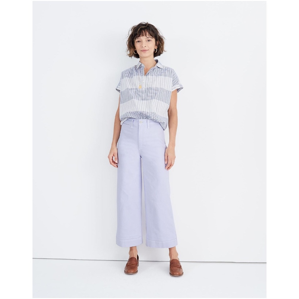 MADEWELL Emmett Wide-Leg Crop Pants Violet Tint Sz 29 Regular
